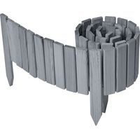 Garronda clôture de Jardin en Bois Bordure Jardin Cloture Jardin Exterieur, Palissade Bordurette Longueur: 200 cm GD-0149 (Gris, Hauteur : 20 cm)