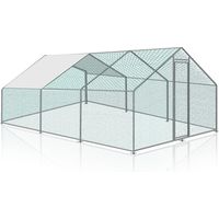 Randaco – Poulailler en acier galvanisé 3 x 6 x 2 m – Enclos sécurisé avec serrure – Parc grillagé pour petits animaux – 18m² d'espace couvert
