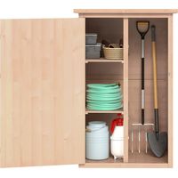 Casetta da Giardino en Legno di Abete Tetto Impermeabile 2 Mensole 75x56x115 cm