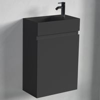 LOMAZOO Meubles de toilettes, noir mat - Meubles WC - 40x22x60 -