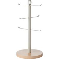 KitchenCraft Idilica Baum de Becher de Metall mit Sockel de Holz de Buche, 33cm Runder Becherhalter de Ständer für Arbeitsplatte de Küche