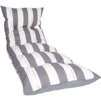JARDIN PRIVE Bain de soleil flocons CANCALE 188x56x12 cm gris
