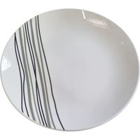 6 x assiettes plates GRAPHIC - Porcelaine – Ø 20,5 cm
