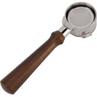 Porte-filtre sans fond de 54 mm en acier inoxydable 304, 3 oreilles, amovible, avec poignée en bois, pour machine à café Breville 8