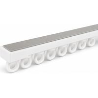 Tringle Rail Adhésive Plafond pour Rideau Blanc 1 m