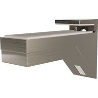 Italiana Wandkonsole Kalabrone - Klemmträger für Glas, Holz und Kunststoff Materialstärke 8-30mm Regalbodenhalter, Zinkdruckguss Edelstahl-Effekt