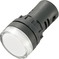 Tru Components – Voyant de signalisation LED blanc 230V AC 20mA – Indice de protection IP20 – Pour installation en intérieur – 1 pièce