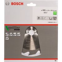 Lama Optiline Wood Bosch 2608641170 per sega circolare, 12 denti