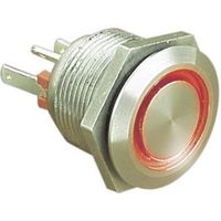 Bulgin MPI002/28/RD MPI002/28/RD Bouton-poussoir antivandalisme 24 V/DC 0.05 A 1 x Off/(On) à rappel