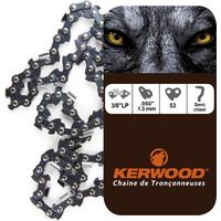 Chaine pour ECHO CS346 3/8"LP 1,3 mm 53 maillons. Kerwood