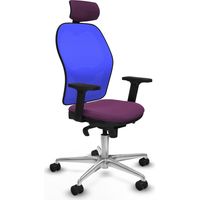 Silla de oficina piqueras y crespo Jorquera azul cuero sintético