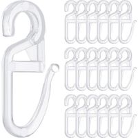 150 crochets à œillets pour rideaux, diamètre 6 mm, crochets en plastique transparents pour tringles et rails de rideaux - Crezuo