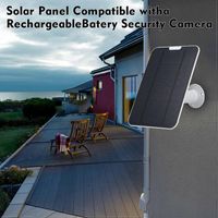 Panneau solaire 5W pour caméra de sécurité sans fil extérieure, kit solaire 4W étanche, non compatible avec Arlo (190 caractères)