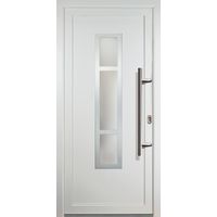 Portes d'entrée Exklusiv modèle 87, intérieur: blanc, extérieur: blanc largeur: 88cm, hauteur: 208cm, sens d'ouverture: tirant droit