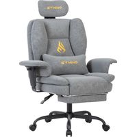 Symino Chaise Gaming Fauteuil Gaming Ergonomique - Chaise Bureau avec Repose-Pieds Réglable, PU en Cuir 132kg