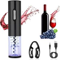 Electric Corkscrew, Professional Stainless Steel Electric Corkscrew Electric Bottle Opener with Removable Foil Cutter Fast Automatic Bottle Opener Gift for Wine Lovers