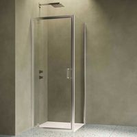 Cabine de douche d'angle 90x90 cm – Porte battante pivotante – Joint anti-goutte – Installation facile sur receveur ou à fleur de sol – Siro