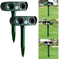 Repelente ultrasónico solar para perros, gatos, animales, zorros, ciervos, roedores, sensor PIR, granjas y jardines.