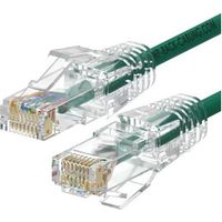 WP WPC-PAT-6AU050G-S cable de red Verde, Transparente 5 m Cat6a U/UTP (UTP)