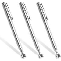 3 Pièces Barre Aimantée Extensible Barre Magnétique Aimantée Télescopique Barre Magnétique Télescopique Outil de Levage Magnétique Pick-Up Jusqu'à 64cm pour Vis écrou Clé Pièces Métalliques