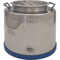 BIDONE FUSTO CONTENITORE IN ACCIAIO INOX OLIVARI BLINDO LT.15