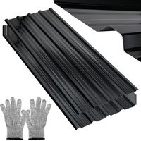 Wolketon Paneles de techo de 129x46cm Antracita 12/24/36x Acero galvanizado - 36pcs (21㎡)