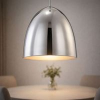 Lampada a sospensione a LED lampada a sospensione retrò lampada da tavolo per cucina argento, alluminio cromato, 7W 630Lm bianco caldo, DxH 25 x 132 cm