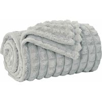 vidaXL Jeté Gris 270 x 240 cm Toison
