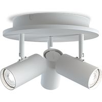 Tyson Spots de Plafond Grappes Structure Blanche 3x GU10