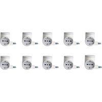 Multipresa Adattatore con Spina 16A, 2 Prese Schuko Universale 10A/16A, 1 USB 2.4A + 1 USB C 3A 5V, Carica Rapida Salvaspazio
