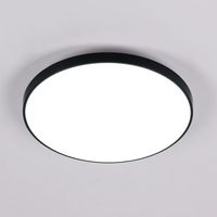COMELY 24W LED Ceiling Light, 2400LM Waterproof IP40, Modern Round LED Ceiling Light 6000K for Bathroom, Bedroom, Kitchen, Living Room, Balcony (Black)