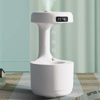 Humidificador de aire de 800 ml con llenado superior, vapor frío y vapor caliente, con temporizador y retorno de gotas antigravedad, ideal para dormitorio, guardería y plantas.
