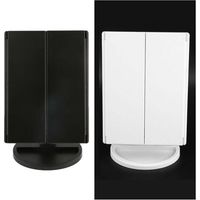 Specchio Da Trucco Illuminato 22 Led Portatile 4 Specchi Make Up 1x 2x 3x 180° -
