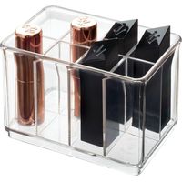 The Home Edit by iDesign, Piccolo organizer per cosmetici in plastica riciclata con divisorio