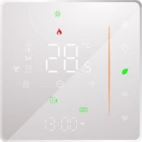 FENOPLASTICAThermostat WiFi - Thermostat de Chauffage au Sol - Prise en Charge de la Commande par Application - Commande vocale Compatible avec Alexa/Google Home - pour la préparation de l'eau Chaude