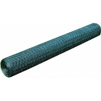 vidaXL Grillage à poule avec revêtement en PVC 25x0,5 m vert