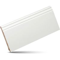 Plinthe pin massif blanc Hamburger 2400x18x135 mm
