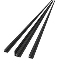 210cm Eckprofil mit Kantenprofil Aluminium Profil für 3mm Aluverbundplatte Matt Schwarz
