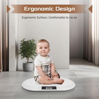 Pèse-bébé - Jusqu'à 20 kg - Écran LCD - 3 modes de pesée - Pèse-animal - Blanc