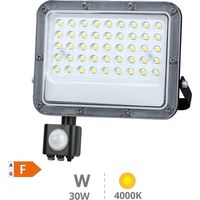 Proyector aluminio LED Belinta con sensor 30W 4000K IP65 Negro
