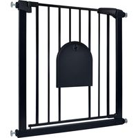 Naizy – Barrière de sécurité pour enfants sans perçage – Grille métallique 75-85 cm – Petite porte pour animaux – Fermeture automatique