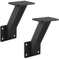 QORVA-Support mural pour rampe d'escalier en acier robuste - Accessoires de garde-corps en bois