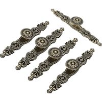Lot de 5 Poignées de porte pour Placards Style Vintage Rétro Bouton de meuble Couleur Bronze pour Ancien Rétro Meuble Bibliothèque Commode Armoire