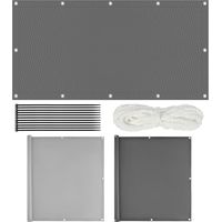 1 Voile D'ombrage Rectangulaire, Tissu Polyester, Oeillets Aluminium, Protection UV, Pour Jardin, Terrasse