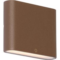 QAZQA Modern Outdoor Wall Light Rust Brown 11.5 cm Incl. LED IP65