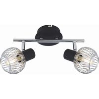 Plafonnier Candellux Oslo métal orientable 2xE14 noir