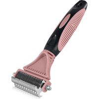 BROSSE A RECURER ROSE POUR CHIENS ET CHATS OUTIL POUR ENLEVER LES POILS DES PETITS MOYENS ET GRANDS ANIMAUX OFFRE EXCLUSIVE