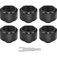 Thermaltake Pacific C-PRO G1/4 PETG Tube 16mm OD Compression – Black, Verbindung ,schwarz, 6 Stück