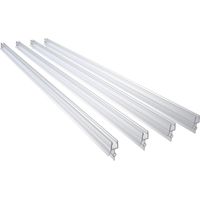 4 Pezzi Guarnizione Sottoporta (Modello-1) per box doccia lunga 90 cm per vetro da 8 mm Coda Morbida larga 23 mm Tagliabile