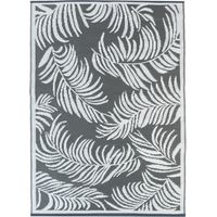 Tappeto per esterni COCO tropical grigio e bianco 180 x 280 CM